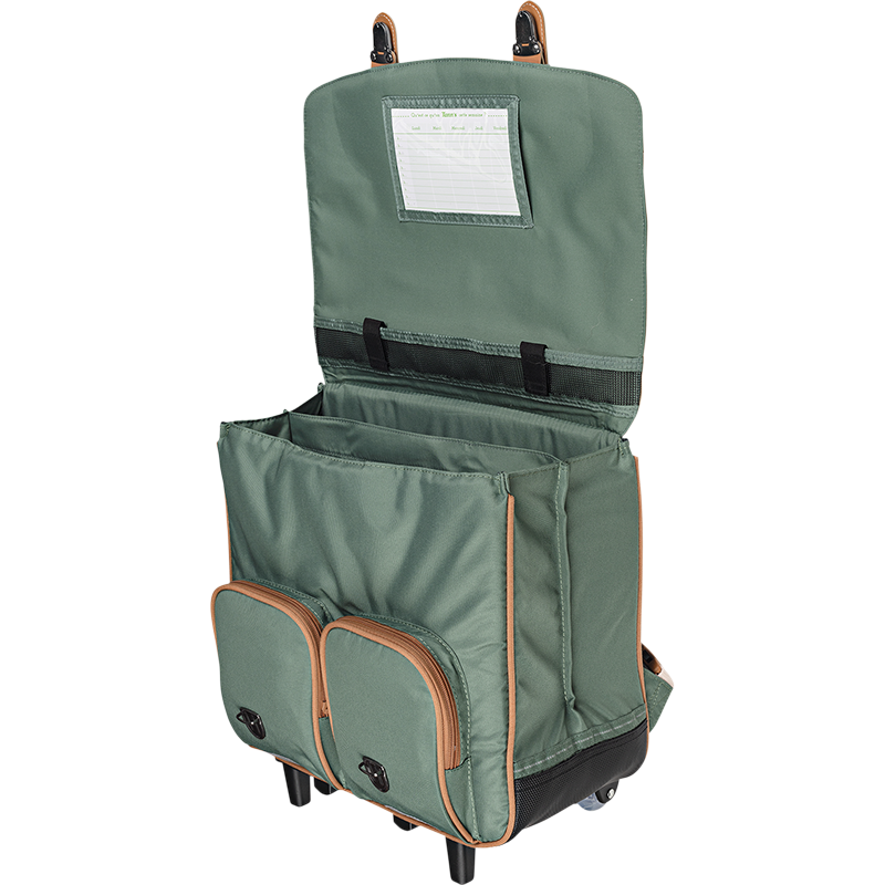 Cartable trolley Iris vert Tann’s - 41 cm