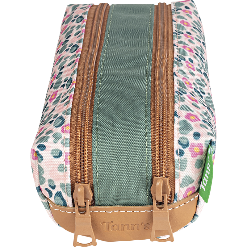 Trousse double Iris verte Tann’s - 21,5 cm