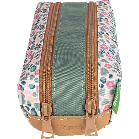 Trousse double Iris verte Tann’s - 21,5 cm